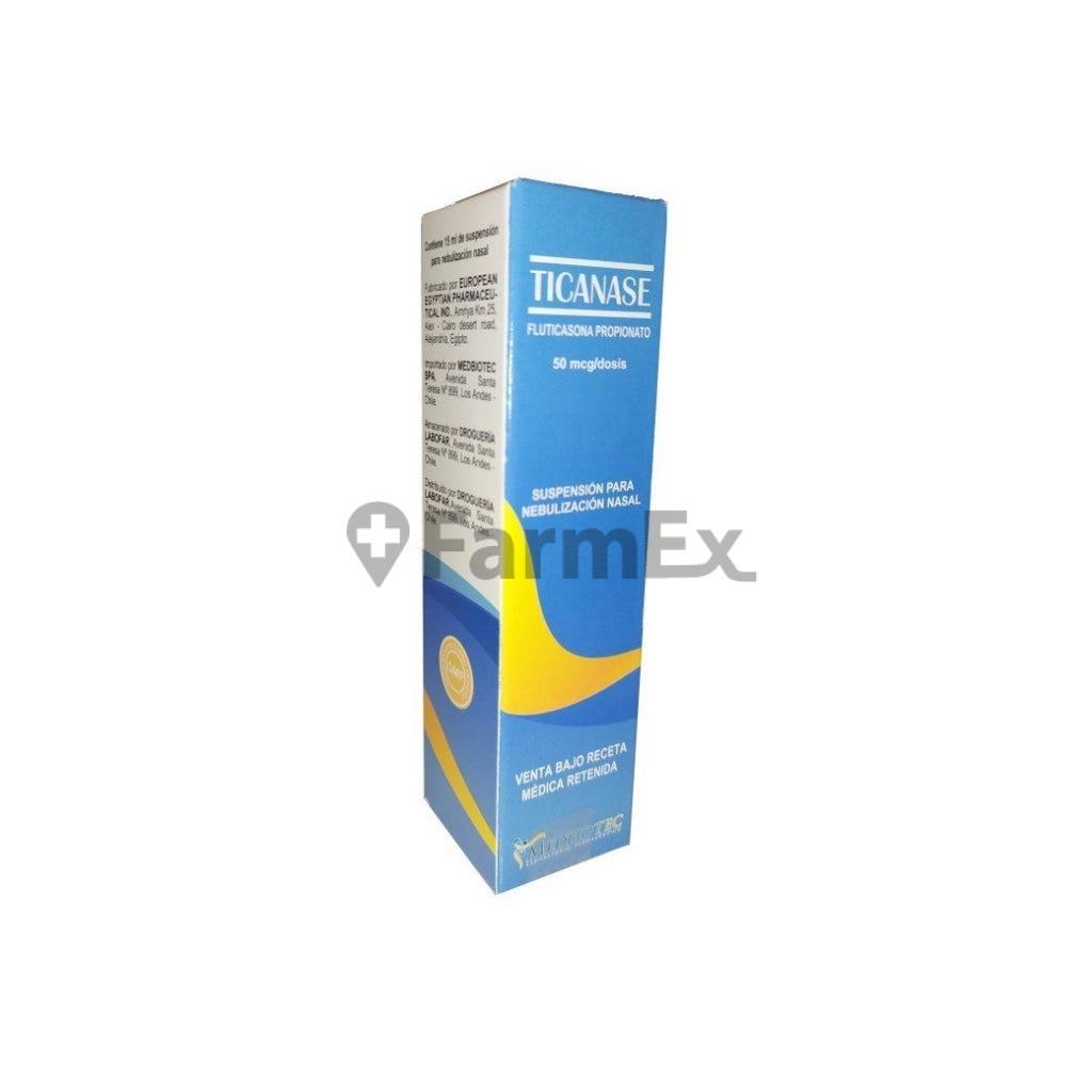 Ticanase Nebulizador Nasal 50 mcg x 120 dosis "Ley Cenabast" (Debe Presentar Receta) Medbiotec